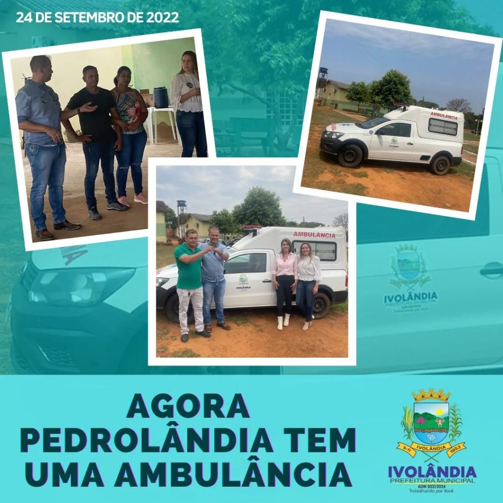 Agora Pedrolândia tem uma ambulância
