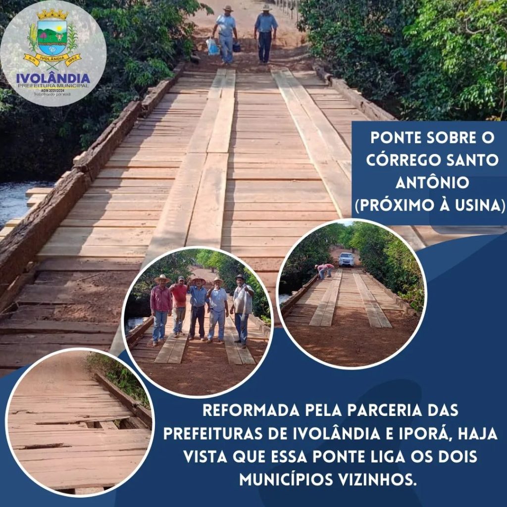 Reforma da Ponte Sobre o Córrego Santo Antonio (próximo a Usina)