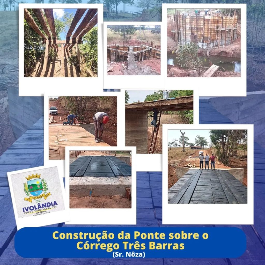 Construção da Ponte Sobre o Córrego Três Barras