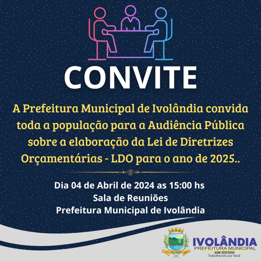 Convite preencha o formulário para elaboração das Diretrizes Orçamentárias – LDO 2025
